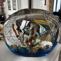 Scultura “Acquario” in vetro di Murano – tecnica s