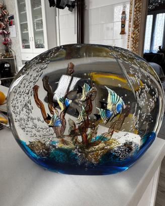 Scultura “Acquario” in vetro di Murano – tecnica s