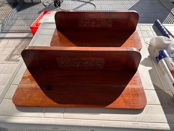 Coppia Mensole Tirolesi Antiche – Noce Intagliate