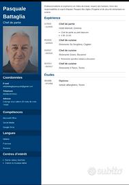 Cuoco capo partita per stagione invernale