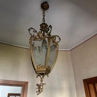 Lampadario da ingresso in ottone