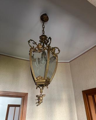Lampadario da ingresso in ottone