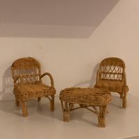 Set gioco/ collezionismo sedie vimini