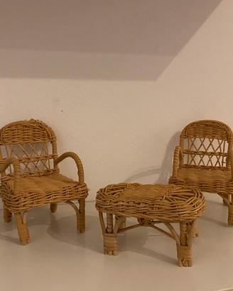 Set gioco/ collezionismo sedie vimini