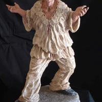 Pulcinella scultura 45cm