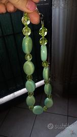 collana pietre verdi e gialle