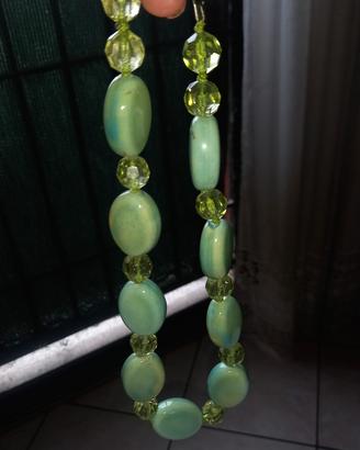 collana pietre verdi e gialle