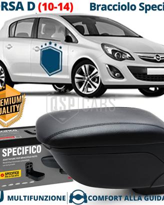 Bracciolo SPECIFICO Opel Corsa D 10-14 in PELLE