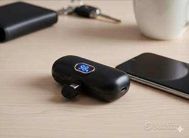 Mini Power Bank Portatile - Attacco Diretto USB-C 