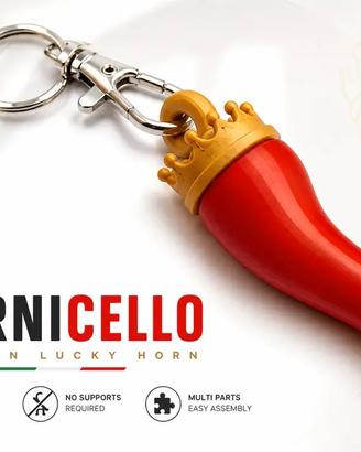 Cornicello / Corno Portafortuna Stampato in 3D (Co