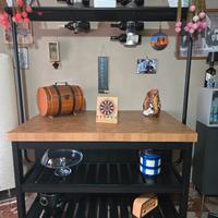 Isola cucina / Mobile bar industriale legno 