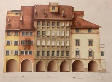 BOLZANO i portici - disegni prof. Galletti