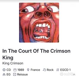  King Crimson In The Court Of The Crimsong King 