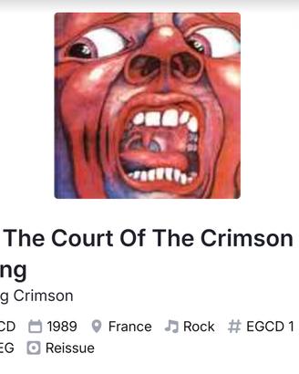  King Crimson In The Court Of The Crimsong King 