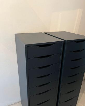Ikea cassettiera alta Alex blu scuro (2)