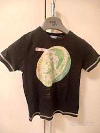 T.Shirt nera con stampa Diesel anni 6