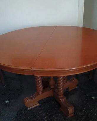 TAVOLO I LEGNO ROTONDO DIAMETRO 118 ALLUNGABILE 