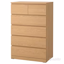 Cassettiera IKEA MALM 6 cassetti – rovere