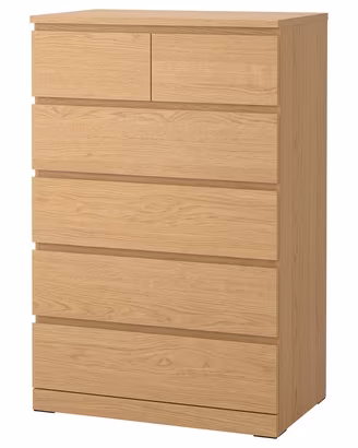 Cassettiera IKEA MALM 6 cassetti – rovere