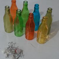 N.8 Bottigliette colorate per arredo 