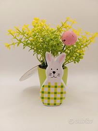 Coniglietto in ceramica decorazione Pasqua