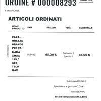 parabrezza scooter x max tech