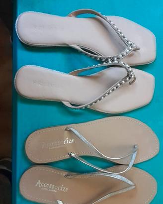 Coppia di ciabatte donna Accessorize e Primark