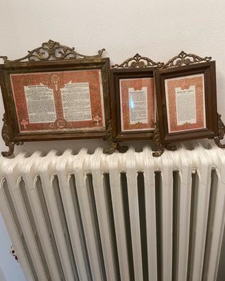 Trittico di carte gloria primi 900