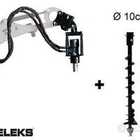 Rotore idraulico con trivella 10cm miniescavatore