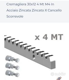cremagliera in acciaio per cancello