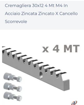 cremagliera in acciaio per cancello