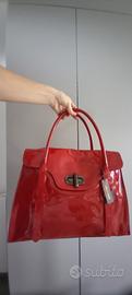 borsa in ecopelle lucida rossa, Giannotti 