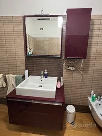 Cassettone bagno con lavabo e 2 pensili