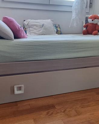 Letto singolo con secondo letto a scomparsa