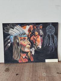 Ritratto indiano d'America 23×17 cm