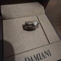 Anello solitario Damiani oro bianco e diamante