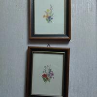 4 quadro Quadretto Natura morta Fiori colorati