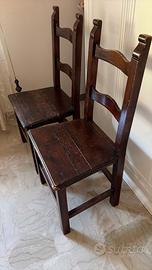 3 sedie in legno massello