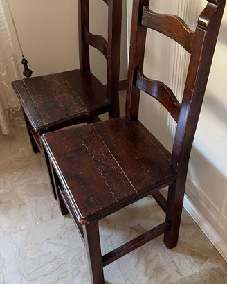3 sedie in legno massello