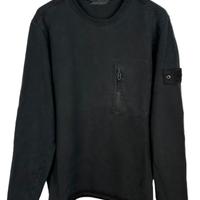 Felpa nera Ghost con taschino Stone Island