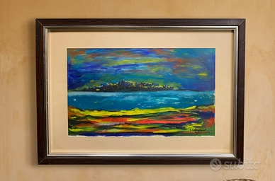 Antico dipinto ad olio italiano Valentino