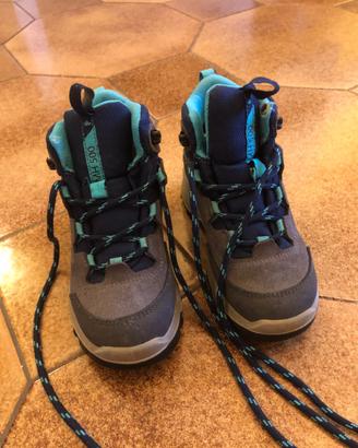 Scarpe trekking bambino MH500 impermeabili grigie