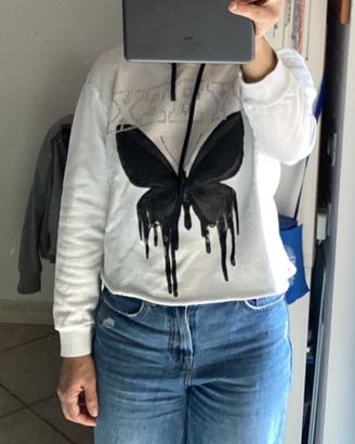 Felpa PYREX bianca con farfalla – taglia S