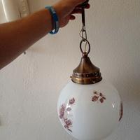 Due lampadari vintage in vetro