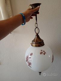 Due lampadari vintage in vetro