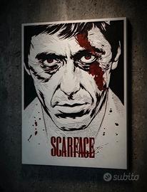 Quadro Scarface Al Pacino - Stampa 3D in Rilievo