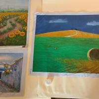 Tris di Dipinti su Tela