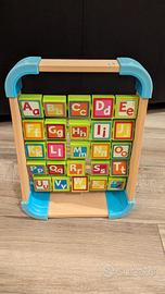 Cremagliera alfabeto con parole inglesi e immagini