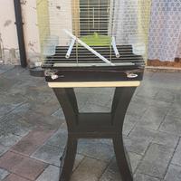 gabbia con piedistallo imac per pappagalli 