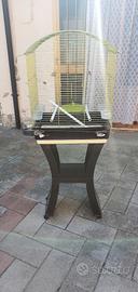 gabbia con piedistallo imac per pappagalli 